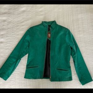 GREEN ARGENTINIAN LEATHER JACKET